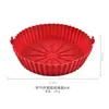 Tapete de Silicone para Air Fryer e Assar, Redondo, Dobrável, Adequado para Assar e Fritar, Tapete de Forno, Assadeira Doméstica