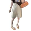 ¡Presume tus piernas largas~! Shorts Casuales de Lyocell de Cintura Alta Estilo Línea A para Mujer, Estilo Delgado de Verano, Nuevo Modelo 2026, Pantalones de Cinco Puntos
