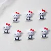 Rosa y Blanco Hello Kitty Gato Dibujo Animado Joyería para Uñas Funda para Teléfono Móvil Diamante de Resina Corazón Hello Kitty Accesorios para Uñas Portátiles