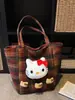 Nova Bolsa de Mão de Lã Xadrez Outono/Inverno da Maillard, Bolsa Transversal de Ombro Estilo Coreano College com Cabeça de Boneca