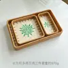 Bandeja Rectangular de Concha de Ratán Vietnamita para Frutas, Bandeja para Sala de Estar, Comedor, Cesta Organizadora de Almacenamiento de Lujo Ligero