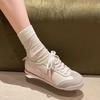 Sapatos Desun Femininos 2024 Verão Novos Sapatos Brancos Plataforma Retrô Sapatos Forrest Gump Altura Interna Esportivos Casuais