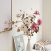 Flor Artificial Rosa Lua Fúcsia Tingida Fabricante Decoração de Casa Casamento Parede Flor Falsa INS Buquê Transfronteiriço Flor Rosa