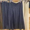 Falda Midi Plisada de Gasa con Lunares y Cintura Elástica para Mujer E488811/487996