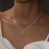 Collar Creativo de Corazón de Durazno Amor para Mujer Ins Nicho Personalidad Lujo Ligero Avanzado Diamante Rosa Dulce Amor Cadena Clavícula Venta al por Mayor