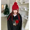 Gorro de Tricô com Pom-Pom Estilo Coreano para Mulheres, Inverno 2025, Gorro de Lã Afina-Rosto, Fashion, Quente, Versátil