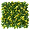 Simulación césped pared planta verde protector solar planta verde plástico artificial césped artificial bloque pared interior fondo pared colgante decoración flor