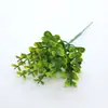 Planta verde de simulación maceta pequeña valla divisoria decoración de paisajismo arreglo floral artificial helecho hoja de eucalipto hierba de plástico