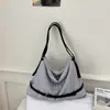 Bolsa Tote de Lona Listrada de Verão para Mulheres 2026 Nova Grande Capacidade Bolsa de Ombro para o Dia a Dia