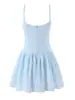 Vestido Corto Sexy Dulce Bordado de Tirantes Finos Estilo Europeo y Americano Nuevo Verano 2026, Elegante Ceñido a la Cintura Adelgazante