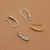 Ganchos para Orejas de Plata de Ley S925 con Patrón Hueco, Ganchos de Oreja Vintage Loulan, Pendientes de Aro DIY Hechos a Mano que se Pueden Colgar con Borlas