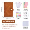 Carpeta de Almacenamiento de Cuero con Hebilla Transfronteriza A6 de Hojas Sueltas y un Elegante Cuaderno de Mano Multifuncional A5 que se Puede Imprimir con Logo
