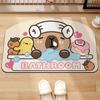 Alfombra Absorbente de Baño de Dibujos Animados Lindo Alfombra de Pie Antideslizante Kabibala Barro Diatomeas Alfombra para Puerta de Inodoro Alfombra para Inodoro