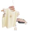 Chaleco de Verano para Niñas Bebé Elegante Infantil Personalizado Moderno Marca Estilo Coreano Encaje Bordado Rayado Camiseta sin Mangas