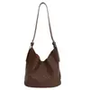 Bolsa de Axila Grande Capacidade Outono e Inverno para Mulheres 2025 Nova Bolsa Simples de Tecido Versátil de Ombro Cruzado Bolsa Saco