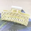 Venta caliente transfronteriza estilo coreano Perla flor doble grande pasador de cinta baño recogido clip para el cabello moda parte trasera de la cabeza 2 yuanes fábrica