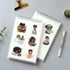 50 Peças Adesivos Artísticos de Menina Lendo Frases Curtas Inspiradoras em Inglês Adesivos Decorativos para Caderno Papelaria Venda por Atacado