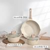 Conjunto de Panelas Transfronteiriço Conjunto de Quatro Peças Doméstico Pedra Médica Panela de Alto Valor para Cozinhar a Vapor e Fritar Tudo-Em-Um Panela Antiaderente Atacado