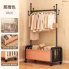 Arara de Chão para Roupas Quarto Cabideiro Simples Cabideiro Espessado Móvel para Secar Roupas Cabideiro Multifuncional Doméstico