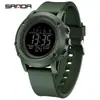 Reloj Sanda para Jóvenes con Impresión de Logo, Reloj Electrónico Multifuncional Simple de Pantalla Grande, Reloj Impermeable para Exteriores y Montañismo Personalización