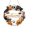 Decoración para Colgar en Puerta de Madera Popular de Halloween Transfronteriza Placa para Fiesta Hogar Vacaciones Decoración de Pared Artesanías