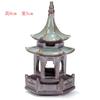 Pavilhão hexagonal pavilhão micro paisagem pequeno pagode ornamentos paisagismo jardinagem vaso de flores aquário tanque de peixes chá animal de estimação jardim de pedras acessórios