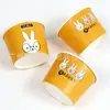 Taza de Papel Desechable para Helado Personalizada al por Mayor de 300ml con Logo Imprimible Taza de Helado de Grado Alimenticio con Tapa