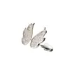 Nafuge Joyería de Plata al por Mayor Moda Anillo de Plata de Ley 925 Alas de Ángel de Diamante Anillo Abierto Anillo de Plata para Mujer