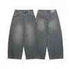Ropa Vintage 2025 Otoño Nuevo Retro Americano Lavado Desgastado Holgado Pierna Ancha Scimitar Jeans de Mezclilla