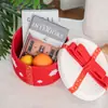 Cesta de Almacenamiento Personalizada para Decoraciones Navideñas con Tapa a Prueba de Polvo Caja de Regalo Cesta de Almacenamiento Tejida con Cuerda de Algodón Empaque de Regalo Festivo