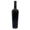 Botella de vino tinto en stock, botella de vino de hombro plano resistente, botella de hombro ancho de 750 ml de vidrio transparente al por mayor