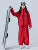 Conjunto de Traje de Esquí para Mujeres y Hombres, Impermeable para Snowboard, Engrosado, Costuras Completamente Selladas, Traje de Nieve Profesional Conjunto de Parte Superior y Pantalones 3L
