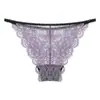 Novedad de Otoño: Bragas transparentes transpirables de encaje sexy estilo francés ultra fin para mujer talla grande, tangas de tiro bajo que realzan el trasero