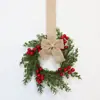 Nuevas decoraciones de Navidad: Coronas con forma de lazo para escaparates, colgantes para puertas y decoraciones de locales; Coronas de Navidad para ventas transfronterizas