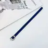 Alça de etiqueta de bagagem colorida em couro PU, corda para pendurar mala, pulseira multi-colorida, alça pequena de couro para bolsas, atacado em estoque