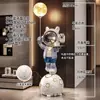 Figura Grande de Astronauta para Sala de Estar, Mueble de TV Grande de Pie, Entrada, Junto al Sofá, Decoración de Lámpara de Astronauta Cielo Estrellado