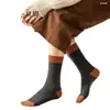 Calcetines para Otoño e Invierno, Calcetines Largos para Mujer hasta la Pantorrilla, Calcetines Antiolor, Calcetines para Primavera y Otoño, Calcetines para Mujer con Bloques de Color, Calcetines Absorbentes de Sudor