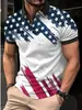 Camisa Polo de Manga Corta para Hombre Estilo Nuevo Europeo y Americano Transfronterizo con Impresión Digital 3D Estilo Hawaiano Moda Casual Polo