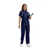 Tops de Uniforme para Enfermeras en Stock, Uniformes para Personal Médico, Ropa de Trabajo para Salón de Belleza, Centro de Maternidad, Doctores, Tops de Uniforme Quirúrgico de Manga Corta