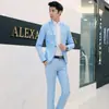 Traje de Dos Piezas Nuevo para Hombre de Comercio Exterior Taobao 2017 traje ebay Traje Coreano Delgado para Hombre Pie