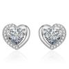 Venta caliente pendiente de plata en forma de corazón Pendiente de corazón eterno de diamante de color pendiente corazón oceánico pendiente de amor pendiente regalo