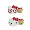 Nuevos Gafas Gato Oso Kt Accesorios Pasador DIY Decoración Funda de Teléfono Móvil Agujero en Zapatos con Decoración de Pegamento Crema