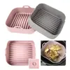 Tapete de silicona para freidora de aire, tapete de silicona de grado alimenticio, tapete cuadrado y redondo para freidora de aire, bandeja de silicona para hornear
