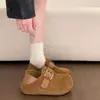 Nuevos Zapatos de Mujer Otoño 2026: Mocasines de suela gruesa, que aumentan la altura, de cobertura total, casuales y cómodos, tipo Birkenstock, para calzar sin cordones
