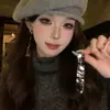 Pendientes de Acero con Borla Cuadrada Metálica Lisa, Estilo Minimalista Europeo y Americano, Pendientes de Moda con Personalidad y Diseño Único, Accesorios de Oreja de Nicho