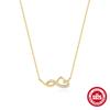 Cadena de Circulación Infinita de Plata de Ley S925 para Mujer Diseño de Alto Sentido Lujo Ligero Corazón de Amor Nuevo de Moda de Verano Collar para Clavícula
