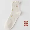 Calcetines Songkou Yuezi para Mujer de Verano Malla Fina Encaje Calcetas para Mujeres Embarazadas Primavera y Otoño de Maternidad Calcetines Largos de Verano Postparto