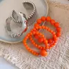 Pulsera geométrica de cuentas acrílicas transfronteriza europea y americana, diseño de nicho exagerado, lujo ligero, sensación de alta gama, accesorio de mano personalizado