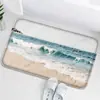 Alfombrillas de Piso de Franela para Baño de Venta Caliente Transfronterizas Alfombrillas de Piso Antideslizantes Absorbentes de Agua para Baño Alfombras Decorativas Marinas para el Hogar