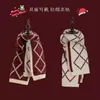 Bufanda Roja de Ciervo Navideño para Hombres y Mujeres, Bufanda Cálida de Cuello Floral de Doble Cara Estilo Coreano de Invierno, Regalo para Otros, Bufanda Navideña